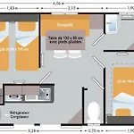 Mobil Confortable Avec Rampe D'acces - 4 Personnes - Api-1-52-921 مكان تخييم Groléjac